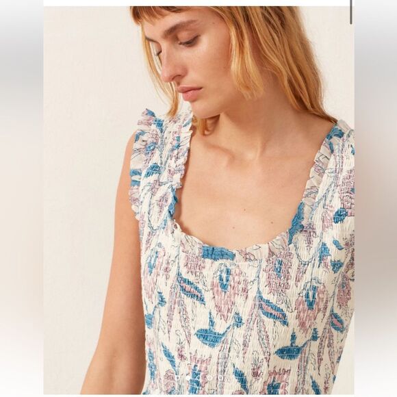 NEW Alix of Bohemia Erin Blue Valentine Midi Dress Medium - Picture 4 of 12